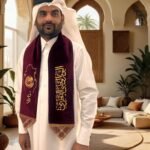Qatar National Day Maroon Shawl