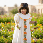 The "Marigold Meadow" Embroidered Dress