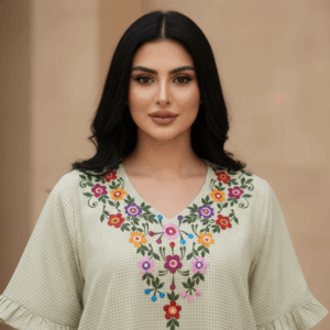 Enchanting Floral Embroidered Jalabiya