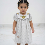 Vintage-Inspired Floral Embroidery Toddler Dress