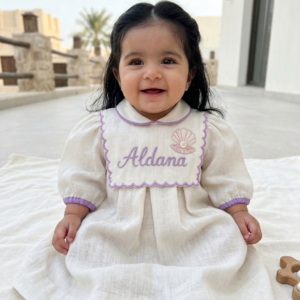 Signature Custom Embroidered Linen Dress