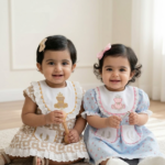 "Royal Teddy" Vintage-Inspired Baby Dress