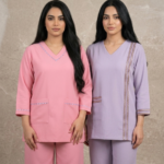 Elegant Two-Piece Crepe Uniform Set