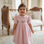 The "Rosalind" Hand-Smocked Pinstripe Dress