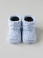 ⁦Soft Cable-Knit Baby Booties⁩ - الصورة ⁦4⁩