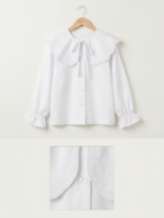 Scalloped Collar Blouse - Image 2