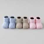 Soft Cable-Knit Baby Booties