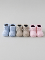 Soft Cable-Knit Baby Booties