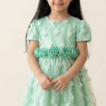 Enchanting Mint Rose Garden Dress Set